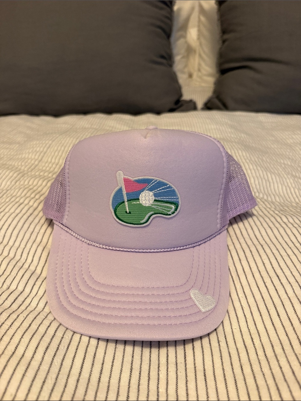 Lilac Trucker Hat with Golf Patch